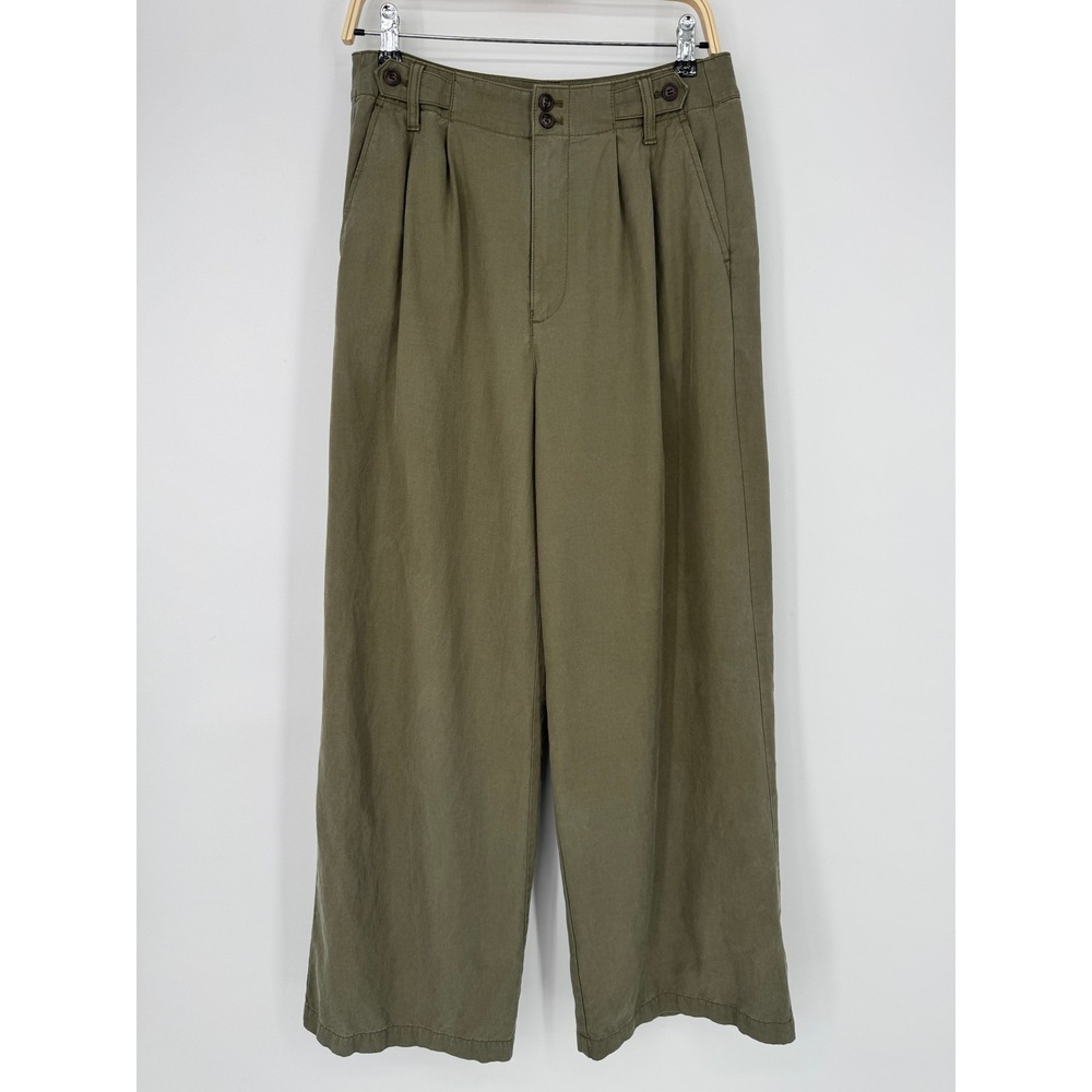 Madewell Olive Wide Leg Pants - Picture 3 of 12